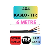Öznur 4x4 Ttr Kablo Metre Seçenekli Siyah - 6 Metre