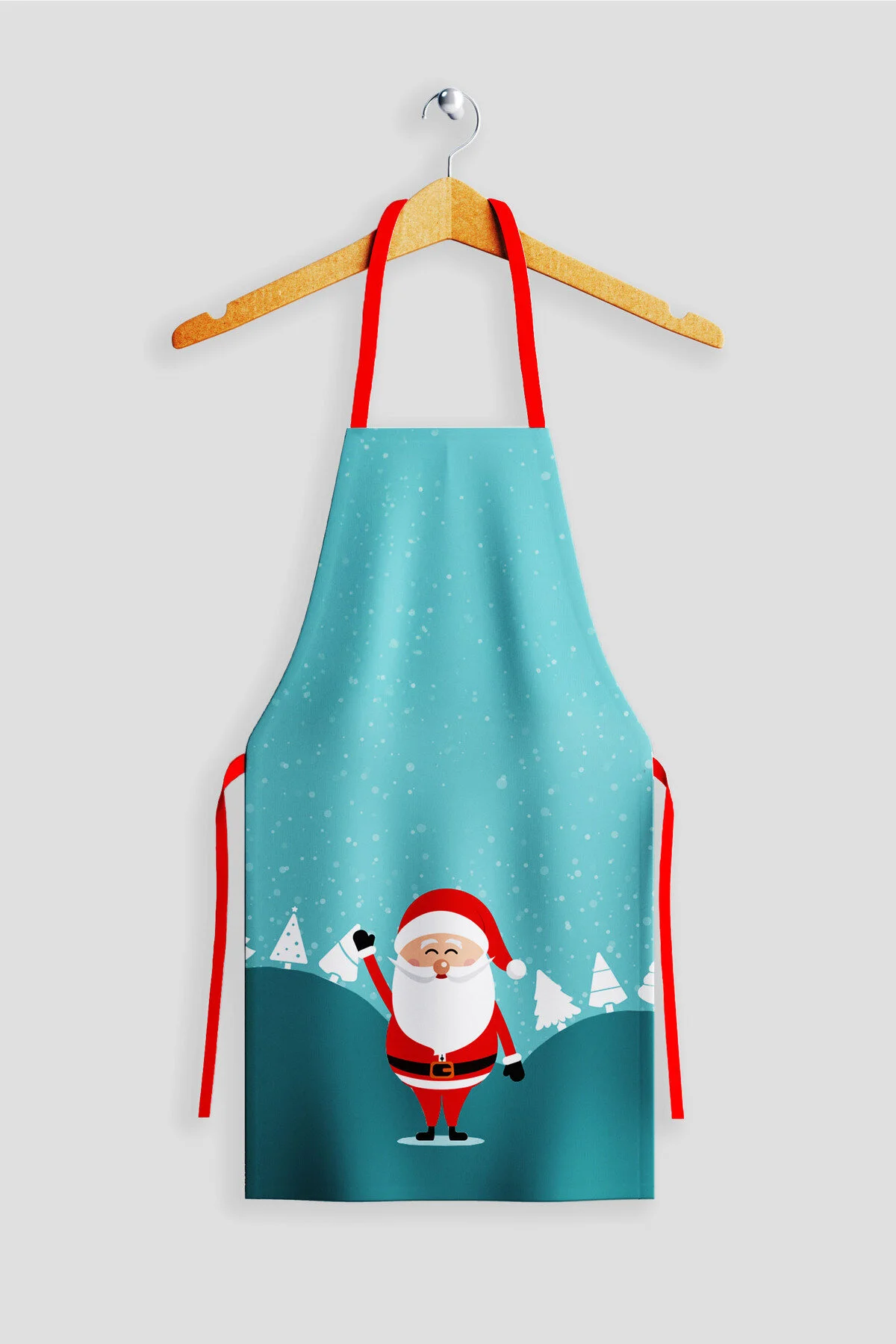 Ays Home Mavi Noel Baba Mutfak Önlüğü Mavi