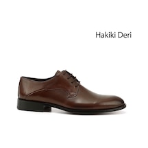 Gönderi(R) Gönderi R Kahve Antik Baskılı Kösele Taban Hakiki Deri Klasik Ayakkabı Kahve