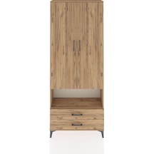 Arges Dolap 4 Raflı 2 Çekmeceli 2 Kapaklı 88x30x221 Çam-çam Atlas Çam