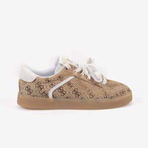 Guess Kadın Vegan Spor & Sneaker Ayakkabı Flfjarfal12 Bej - Kahverengi