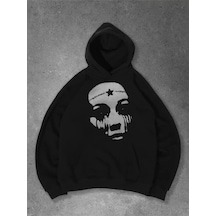 Startmore Unisex Star Face Sweatshirt Siyah Siyah