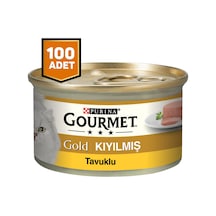 Purina Gourmet Gold Kıyılmış Tavuklu Yetişkin Kedi Konservesi 100 x 85 G