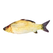 Balık Şekilli Catnipli Peluş Kedi Oyuncak 20 cm Kalın