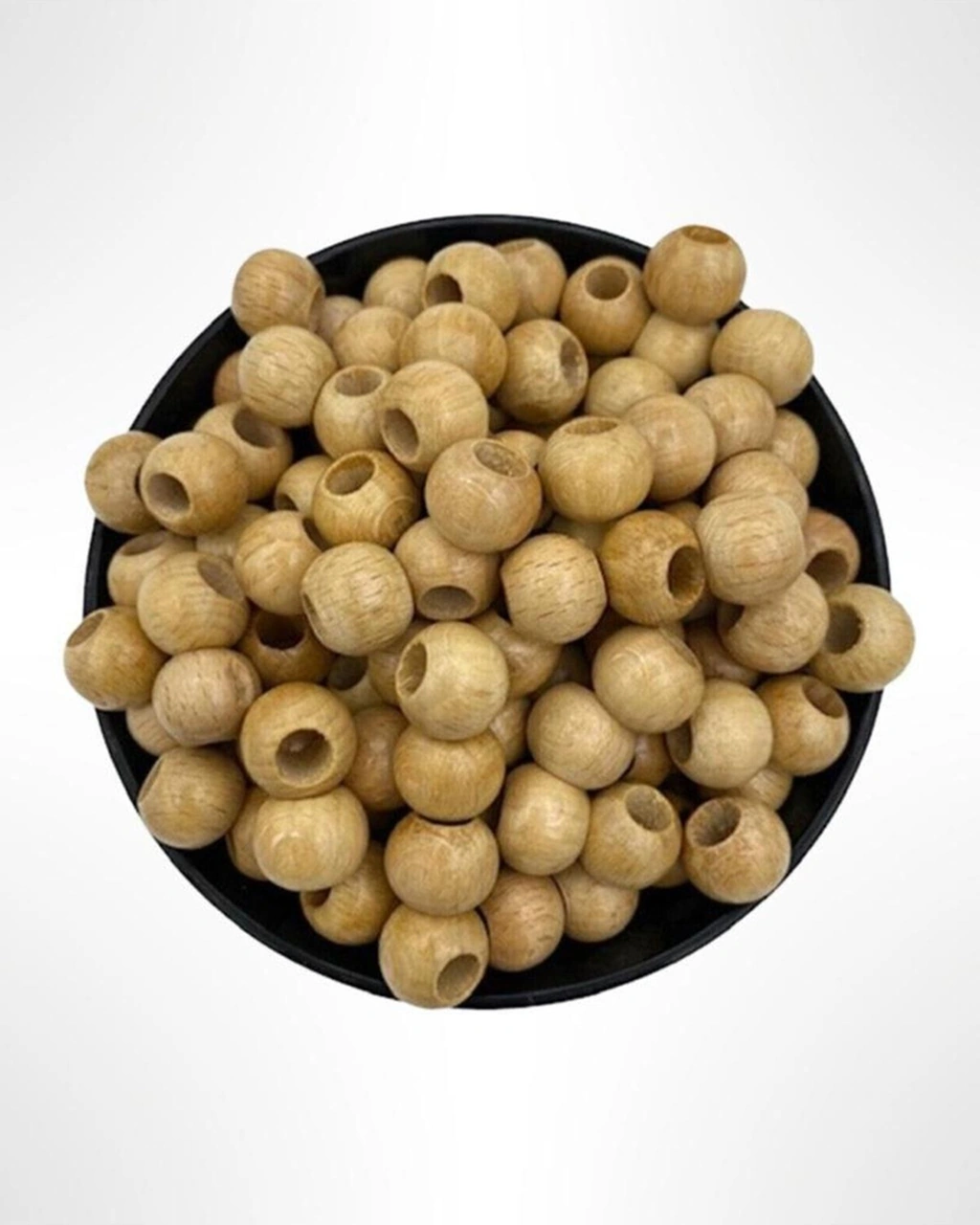 14 Mm Cilalı Ahşap Boncuk 100 Gr