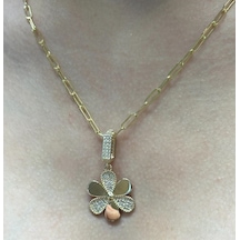 Altın Yonca Model Kolye Ucu 28196-014