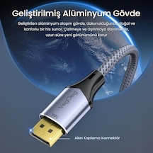 Displayport 16k 60hz 8k 240hz 4k 240hz 80 Gbps Hdr Arc Örgülü Dp 2.1 Kablo 1.5 Metre