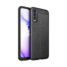 Vivo Y20S Kılıf Niss Deri Görünümlü Silikon Kapak
