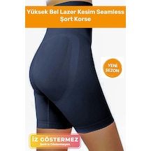Yüksek Bel Lazer Kesim Silikonlu Kaymaz Seamless Dikişsiz Toparlayıcı Sıkılaştırıcı Şort Korse