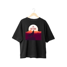 Panda Baskı Tekstil Bilge Kağan Sözü Özel Tasarım Baskılı Tshirt Siyah