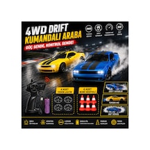 4wd Uzaktan Kumandalı Drift Yarış Arabası Seti - 2.4ghz Kesintisiz Bağlantı - Yedek Lastik Ve Koniler Dahil Profesyonel Rc Drift Aracı - Işıklı Ve Şarjlı - 885140559 Diğer