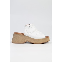 Pierre Cardin Pc-7211- 3807 Beyaz-kadın Topuklu Terlik Beyaz