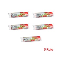 Florex 40 Litre Büzgülü Çilek Kokulu Çöp Torbası Poşeti / 55 x 60 CM - 10 Adetlik 5 Rulo