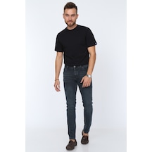 Digital Jeans Erkek Slim Fit Dar Kesim Dar Paça Kot Pantol Antrasit Açık Gri