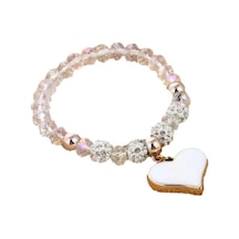 Glass Heart Bileklik Beyaz
