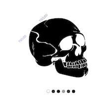 Kurukafa Yan Görünüm Sticker Yapıştırma 15Cm