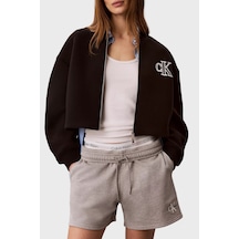Calvin Klein Logolu Relaxed Fit Kolej Yaka Mont Lv047ab508ub1 Bayan Mont Lv047ab508 Ub1 Siyah