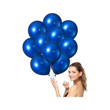 Vıp 100 Pcs Shıny Metallıc Blue Balloon Vıp Kalite Parlak Metalik Mavi Balon Helyum Gazı Uyumludur