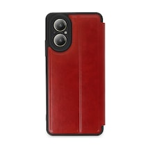 Realme 12 Lite Kılıf Flip Cover - Kırmızı -