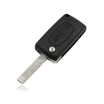 Autohan Keys Peugeot 207 307 308 Partner Citroen C3 C4 C5 İçin 2 Butonlu Anahtar Kumanda Kabı, Standart