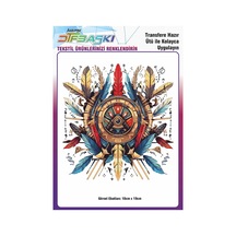 Ütü İle Yapışan Vintage Bohemian Tekstil Dtf Baskı 2078