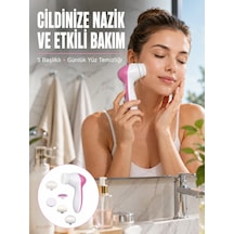 5 Başlıklı Cilt Temizleme Cihazı Ultra Kaliteli Yumuşak Kırşıklık Karşıtı Yeni Nesil