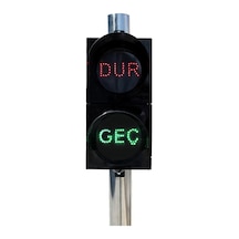 200 mm Ledli Dur/Geç Sinyal Verici - Siyah-578 - 24 VDC
