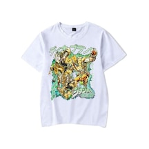 Noıssey Kırmızı Etiket Gala Dio Brando Dünya Jojo Tuhaf Macera T-shirt 16755 Beyaz