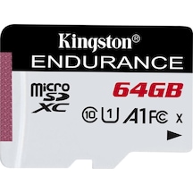 Kingston SDCE-64GB 64GB microSDXC Endurance 95R-30W C10 A1 UHS-I Card Only Hafıza Kartı