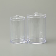 Living 2'li Pamuk Organizeri - Şeffaf - 15x9x14 Cm Çok Renkli