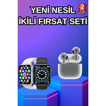 Mey İthalat 3.nesil Tws Bluetooth Kulaklık Ve Dokunmatik Ekran Akıllı Saat Sesli Görüşme