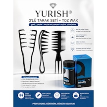 Toz Wax Set Mucizevi Saç Şekillendirici Tarak Seti Ve Toz Saç Waxı Profesyonel Saç Seti