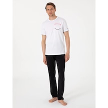 Pierre Cardin 6082 Erkek Penye Pijama 25y Beyaz