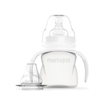 Mamajoo Kulplu Antikolik Alıştırma Biberonu 160 ml 6 Ay+ | Orta Akışlı, 2-in-1
