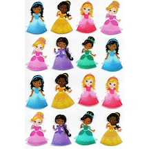 Sticker Kabartmalı A4 Boyutunda Stiker Defter, Planlayıcı Etiket, - Lim062 - Prenses