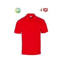 Myform 8101 Eco Polo Yaka Pike T-shırt - Kırmızı Çok Renkli