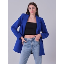 Feminist Saks Zebra Astar Detaylı Krep Blazer Ceket 01051201.26