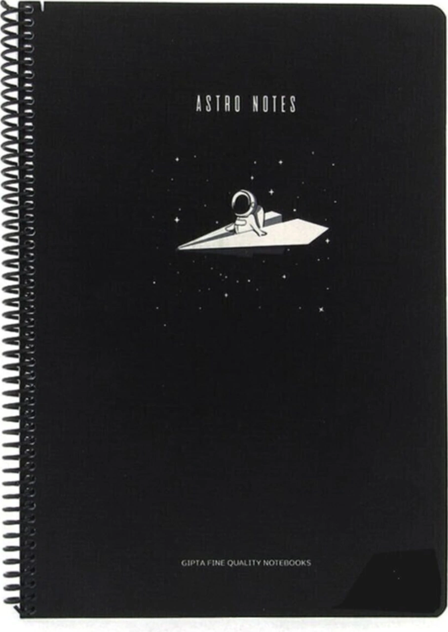 Astro Notes Uçak Spiralli Karton Kapak 80 Yaprak A4 Kareli Defter