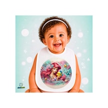 Ariel Keten Bebek Mama Önlüğü Yumuşak - Emici - Yıkanabilir - Özel Tasarım P005 Çok Renkli