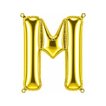 M Harfi Folyo Balon Altın Rengi 100 Cm