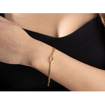 Çelik Düğüm Bileklik Sonsuz Sevgili-arkadaş Bilekliği Gold Gold