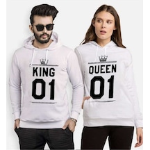 Tshirthane King 01 Queen Sevgili Kombinleri Kapüşonlu Kombini