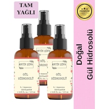 Gül Suyu 300 Ml - Saf Tam Yağlı Gül Hidrosolü Tonik 3 X 100 Ml