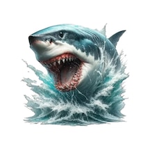 Megaladon 19 Cm Dev Köpek Balığı Resmi Araba Sticker Yapıştırması Mdx4