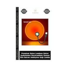 Premium Salon Lambası Dekor Aydınlatma Gecelambası Sunset Gün Batımı Ambiyans Işığı Lamba Diğer