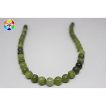 Yasam Tohumu Yeşim Taşı Ela Quality Yarım Dizi 10 MM 18 CM Çok Renkli