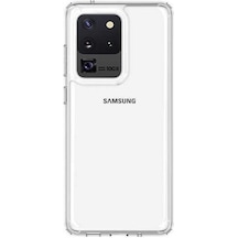 Samsung Uyumlu Galaxy S20 Ultra Kılıf Coss Sert Kapak Şeffaf