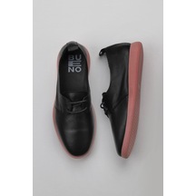01WY1509 Bueno Shoes Siyah Pembe Deri Kadın Günlük Ayakkabı