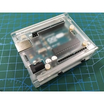 Arduino Uno Şeffaf Akrilik Pleksi Kutu - Vida-somun Dahil