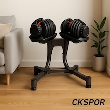 Ayarlanabilir Dambıl Ve Stand Seti 2 X 40 Kg Ayarlanabilir Mekanizmalı Dambıl + Dambıl Standı